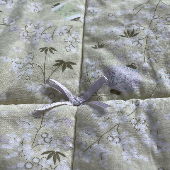 Gymboree Blanket Yellow Purple Fans Neutral Baby Crib Vtg 2004 Reversible HTF - Picture 5 of 10